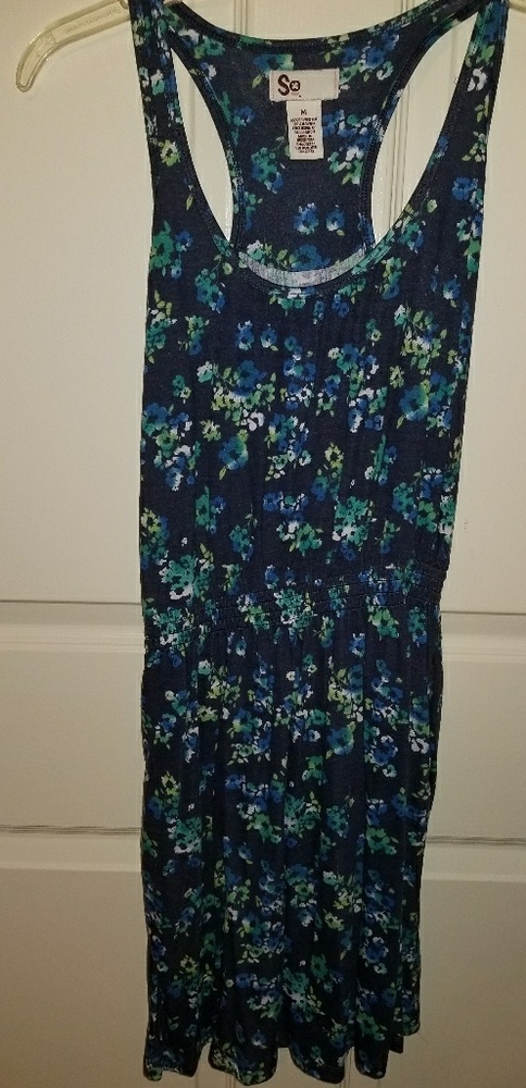 Medium sundress by So, blue with flowers